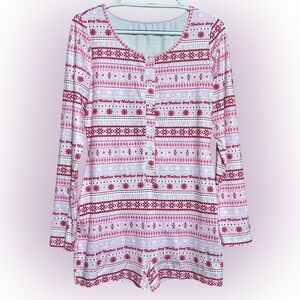 Christmas Romper Shorts Pajamas